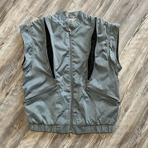 Vintage Compass Point Nylon Tech Vest Zip Vent Slate Gray S Korea - Picture 4 of 9
